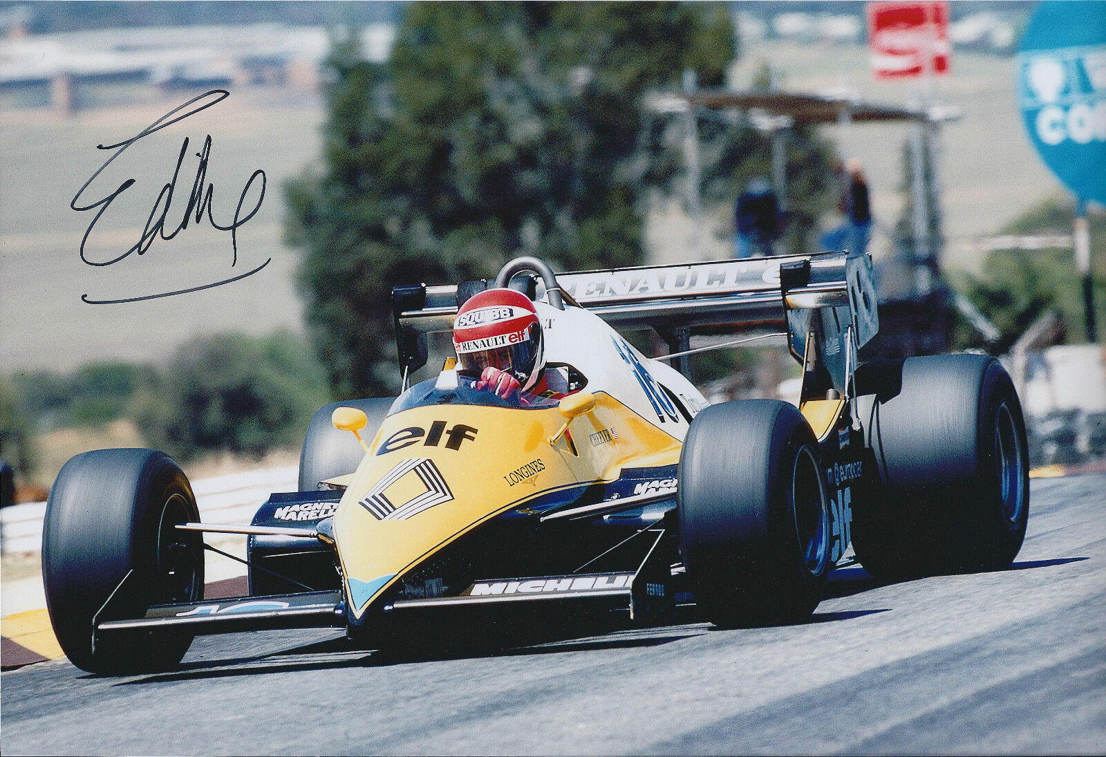 Eddie CHEEVER SIGNED RENAULT Elf GRAND PRIX Autograph 12x8 Photo Poster painting AFTAL COA