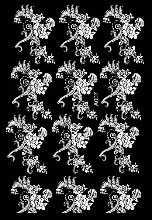 DIY White Flower Nail Stickers Decoration Manicure Foil 3D Nail Art Decorations Stickers Design Adhesive Lace Nail Decals Slider