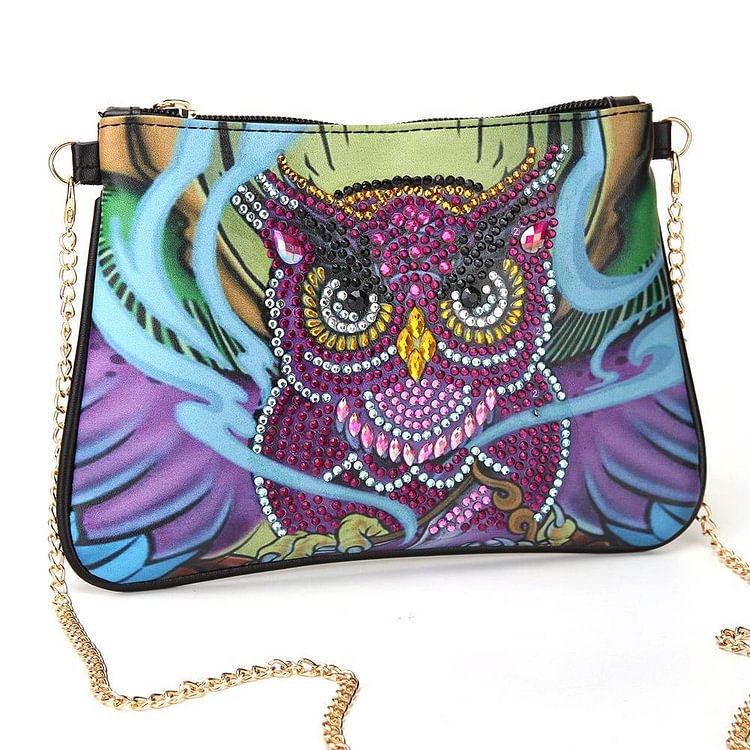 SACS de crossbody en cuir de diamant spéciaux de DIY Owl
