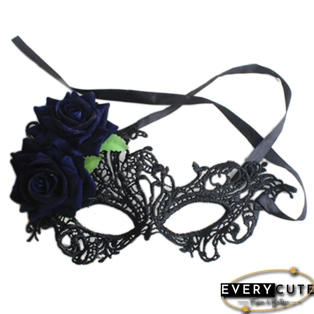 Masquerade Half Face Mask For Women Lace Eye Mask For Halloween Cosplay Party