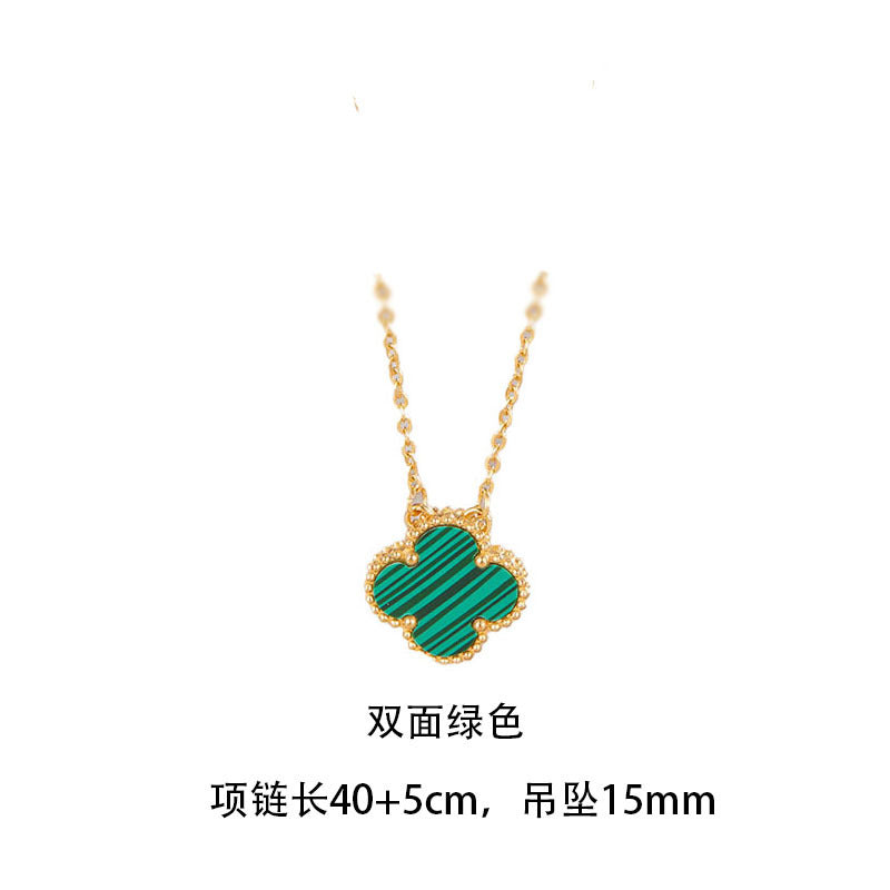 Moderate Luxury Letter Number Flower Stainless Steel 18K Gold Plated Necklaces