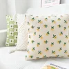 Linen Floral Embroidery Home Living Creative Cushion Pillow Cover