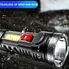 COB Flashlight IPX4 Waterproof Searchlight 4 Modes for Hiking Climbing Emergency