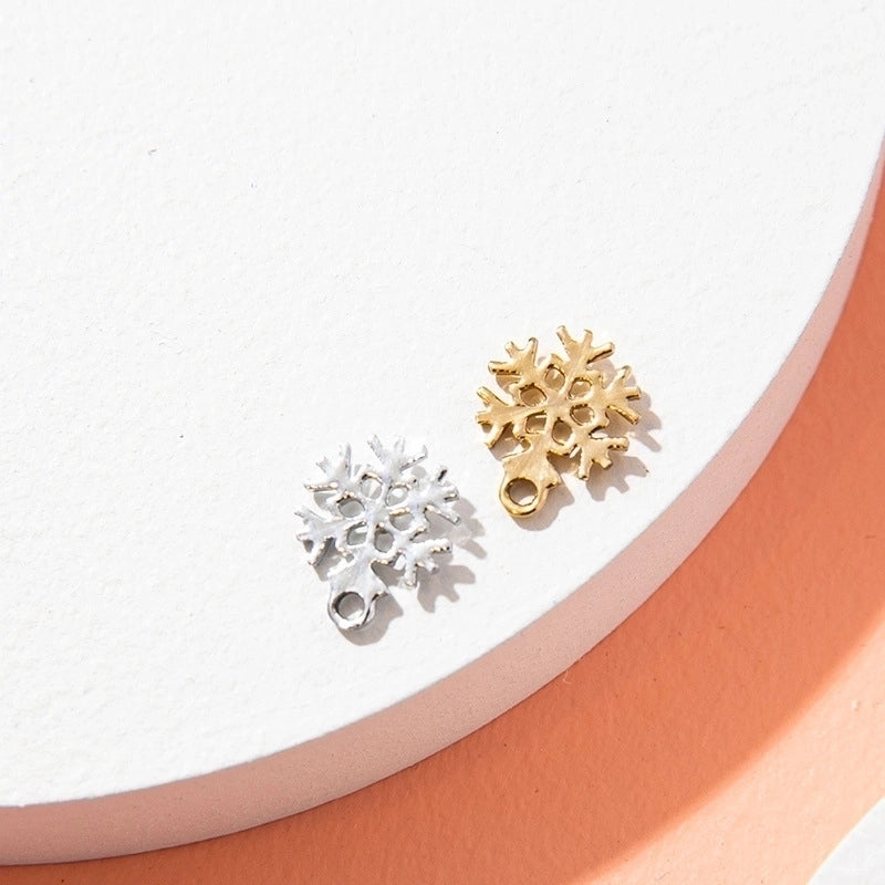 10 PCS/Package 10*13mm 14*19mm Alloy Rhinestones Snowflake Jewelry Accessories Pendant