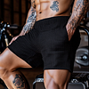 Men's Oversized Stretch Waffle Athletic Fitness Shorts Casual Comfort Daily Basic Elastic Waist Lace-Up Shorts by Inlyline