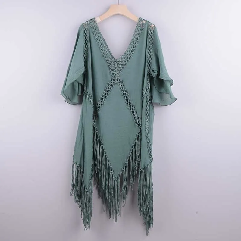 Bathroom Outings Women Pareo For The Beach Cover Up Summer Dress 2021 Irregular Patchwork Polyester Tunic Robe De Plage Bath