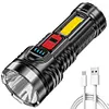 COB Flashlight IPX4 Waterproof Searchlight 4 Modes for Hiking Climbing Emergency
