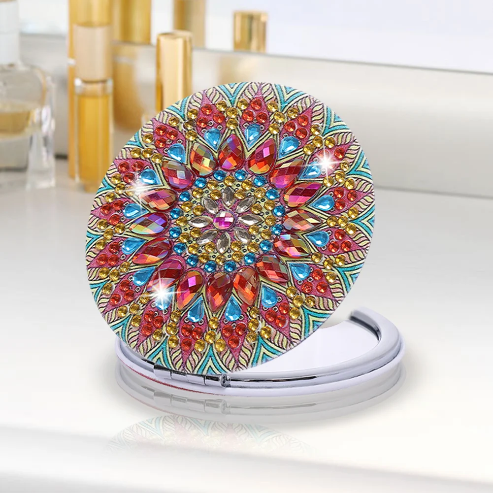 DIY Diamond Art Mosaic Makeup Mirror Paint by Number Kits Mandala