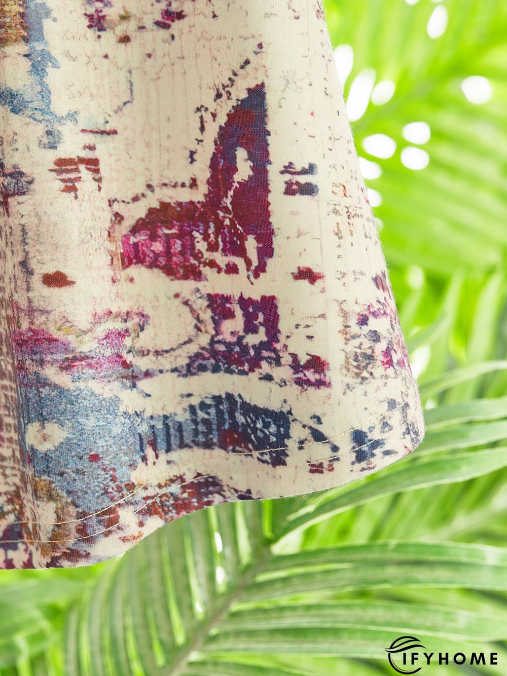 Ethnic Short Sleeve Buttoned Crew Neck Casual Tunic T-Shirt | IFYHOME