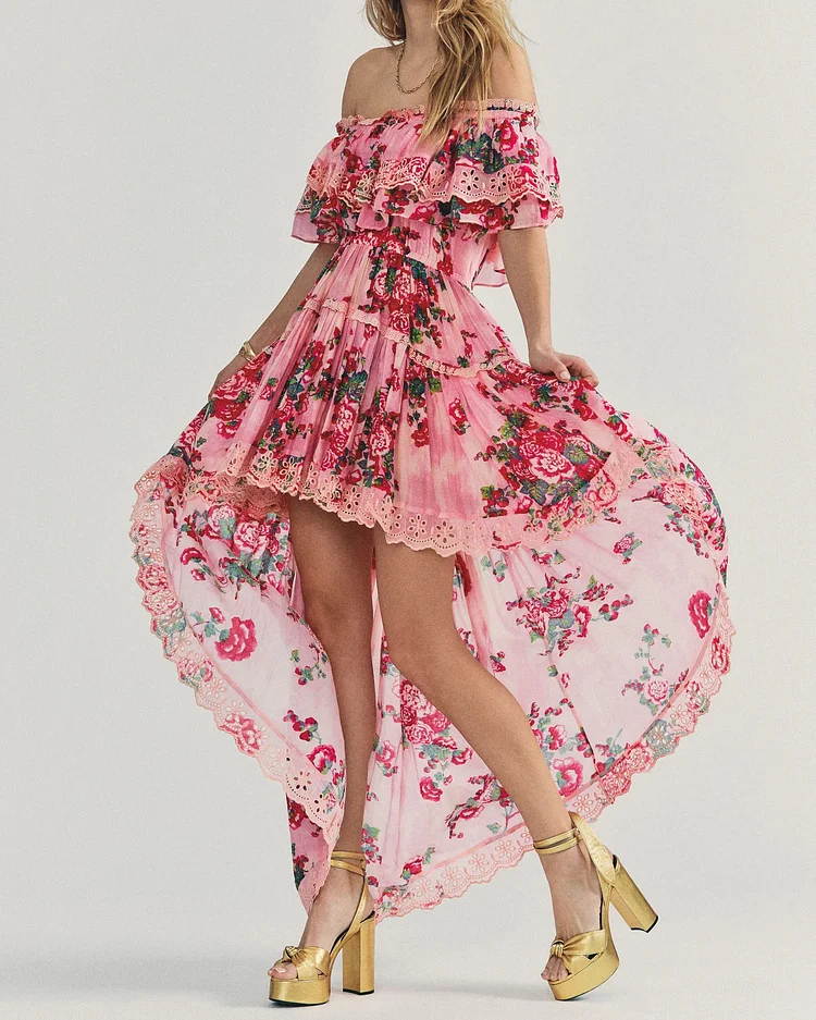 Solid color midi dress with square collar