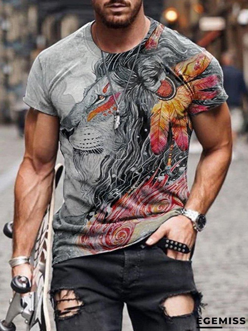 3D Printed T-shirt Short Sleeve New Trend Casual Men's Wear | EGEMISS