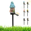 LED Solar Fairy-Tale Mushroom Cottage Garden Light Auto On/Off Resin Mushrooms Ground Decor Lights Weather-Proof Solar-Powered Resin Mushrooms Statue Lamp for Yard Patio Pathway Lawn Flower Bed