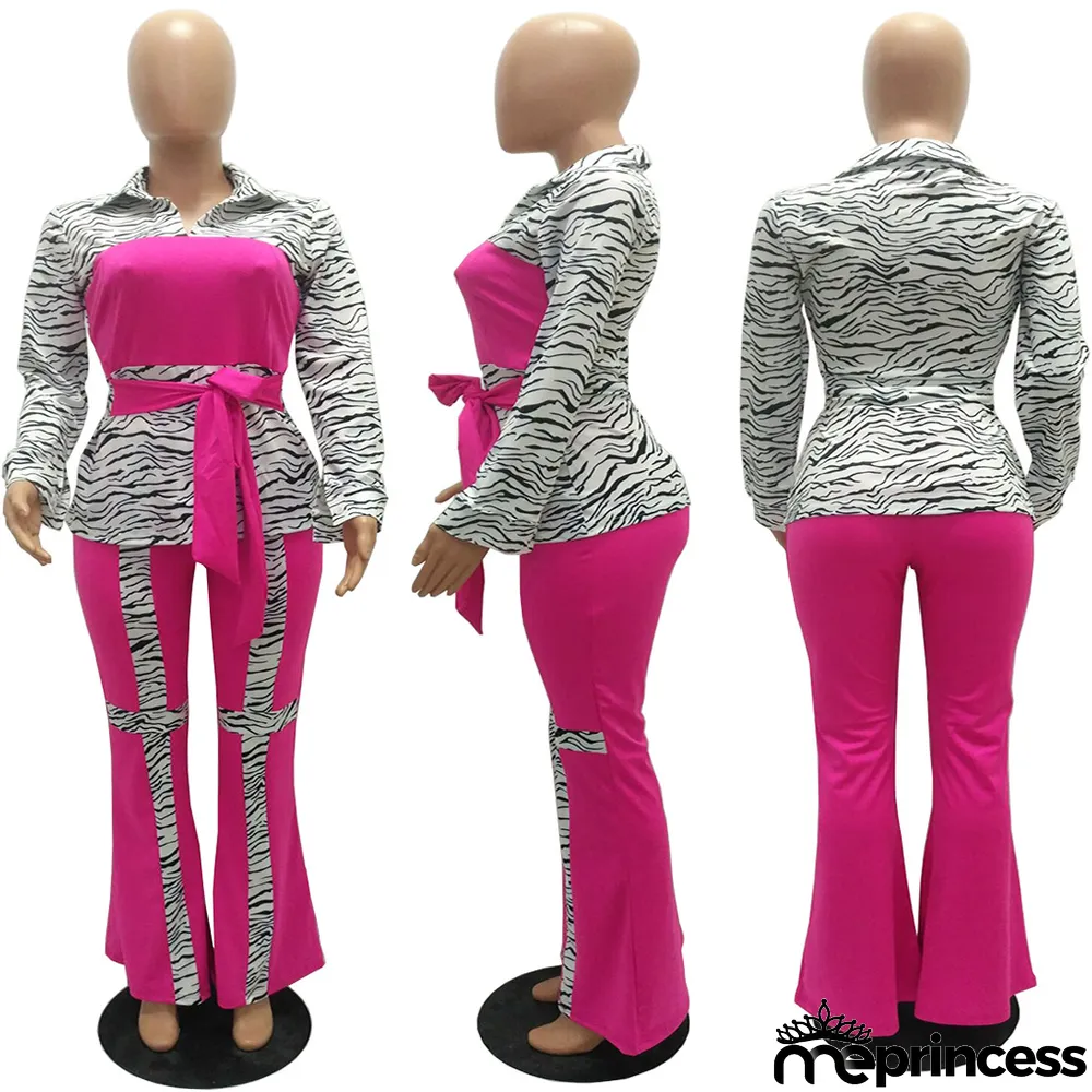 Trendy Printed Patchwork Tie Up 2 Piece Sets