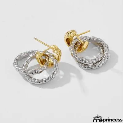 925 Sterling Silver Twisted Drop Earrings