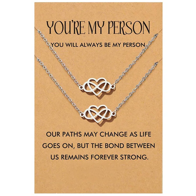 You Are My Person Infinity Card Message Necklace