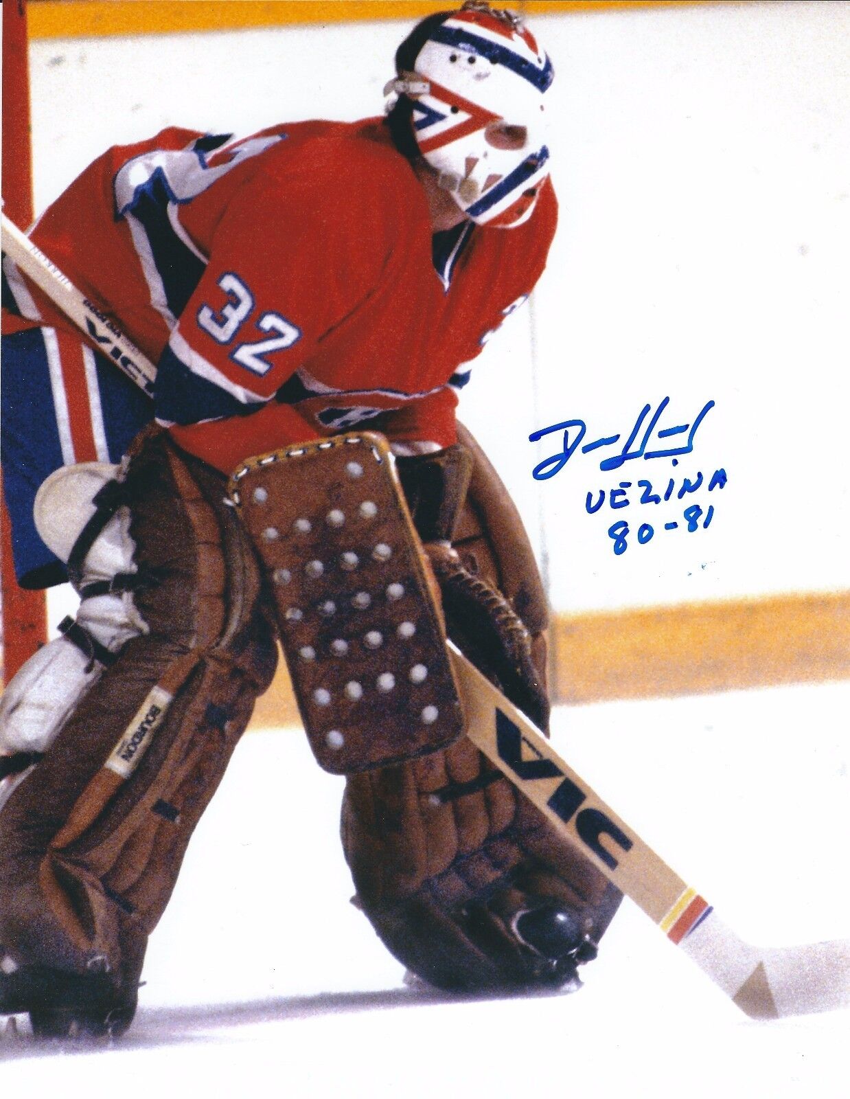 Signed 8x10 DENIS HERRON 81 Vezina