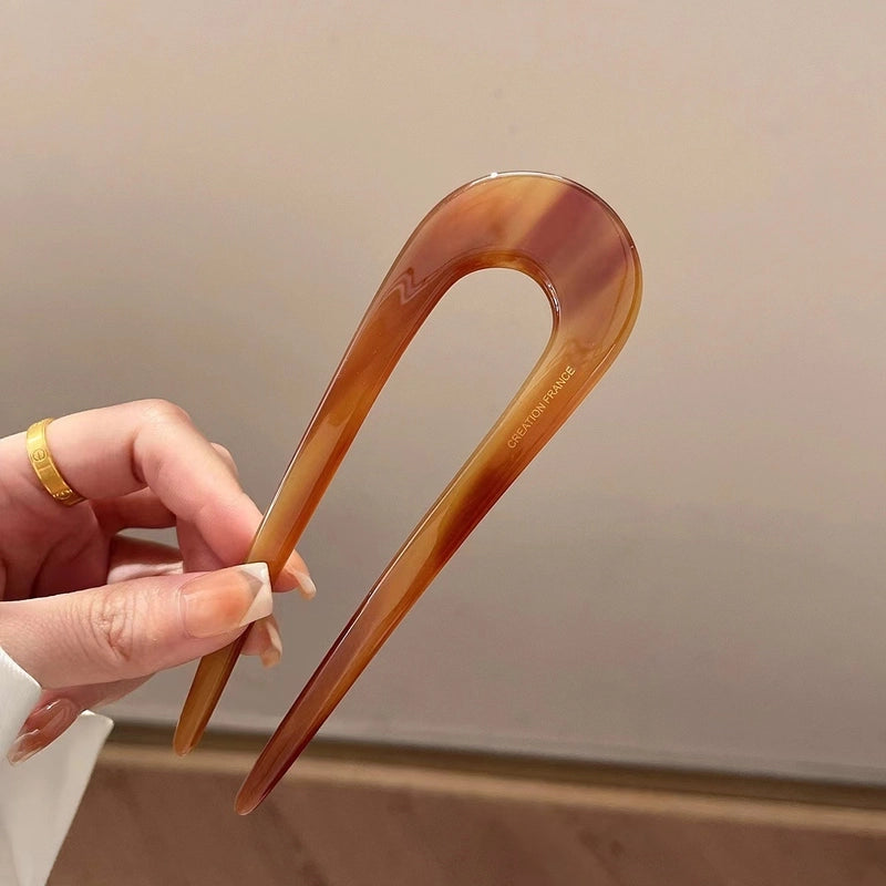 U-shaped Hairpin Women’s High-end Antique Style New Chinese Style Hair Hair Hairpin Headwear Simple Modern Daily Fixed Hairpin