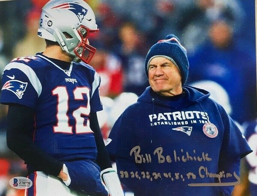 Bill Belichick signed autographed autographed 8x10 Photo Poster painting Patriots Tom Brady COA