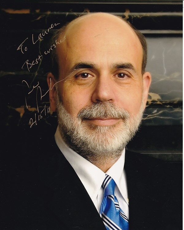 BEN BERNANKE Signed Autographed Photo Poster paintinggraph - To Lauren