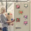 (US Local)6Pcs Acrylic Bouquet Diamond Painting Fridge Stickers for Fridge Whiteboards