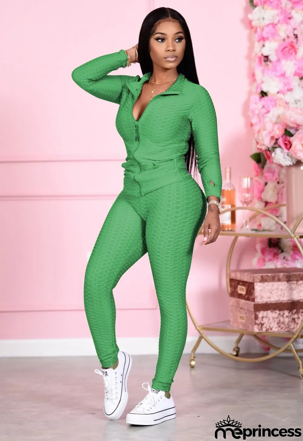 Autumn Solid Color Fitness Zipper Tracksuit