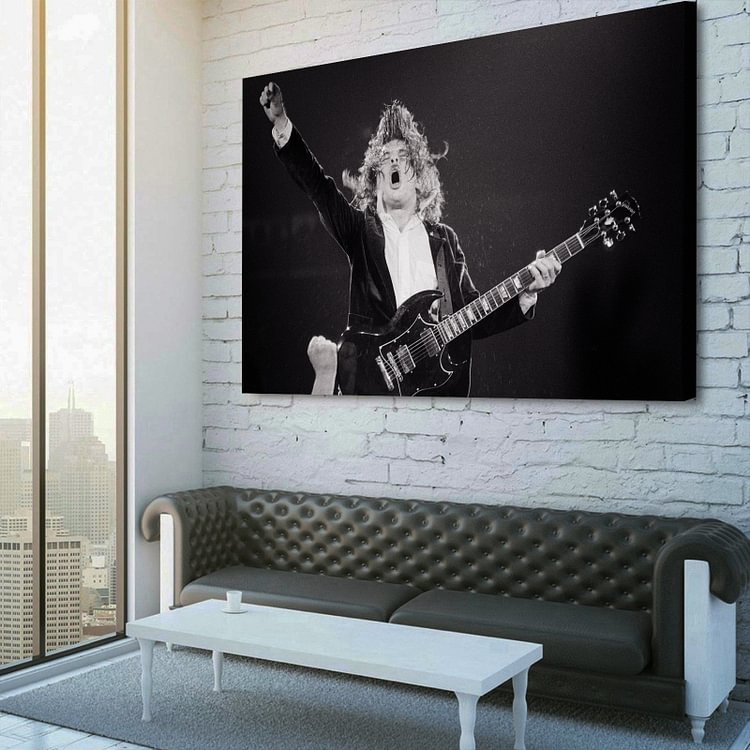 AC/DC Angus Young on stage Canvas Wall Art MusicWallArt