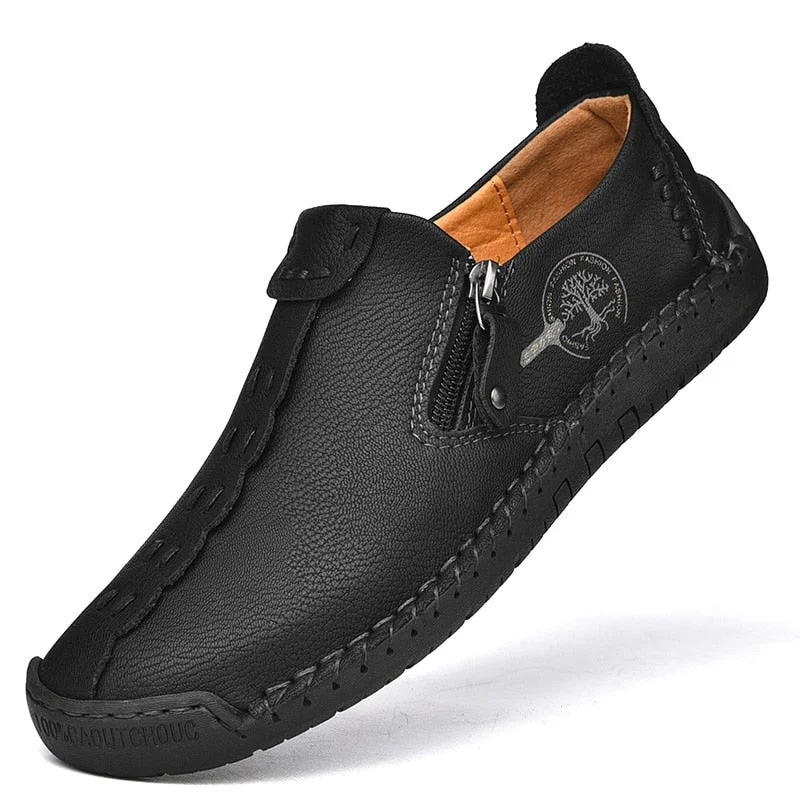 Comfortable Leather Men Shoes Casual Slip On Men Loafers Qlity Split Leather Shoes Men Flats Hot Sale Moccasins Shoes Plus Size
