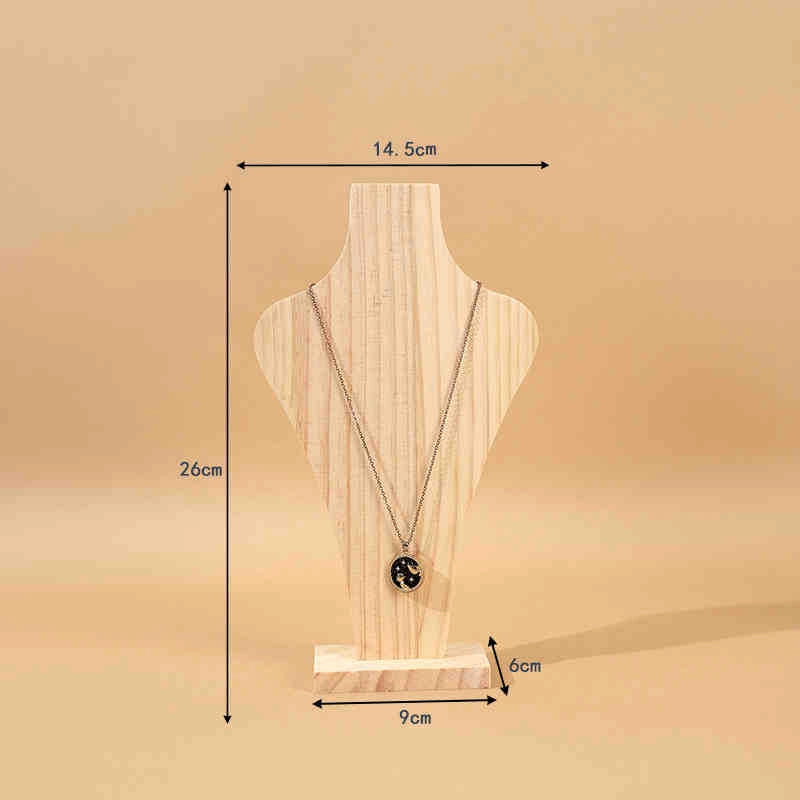 1 Piece Solid Wood Retro Minimalist Vase Jewelry Display Jewelry Rack