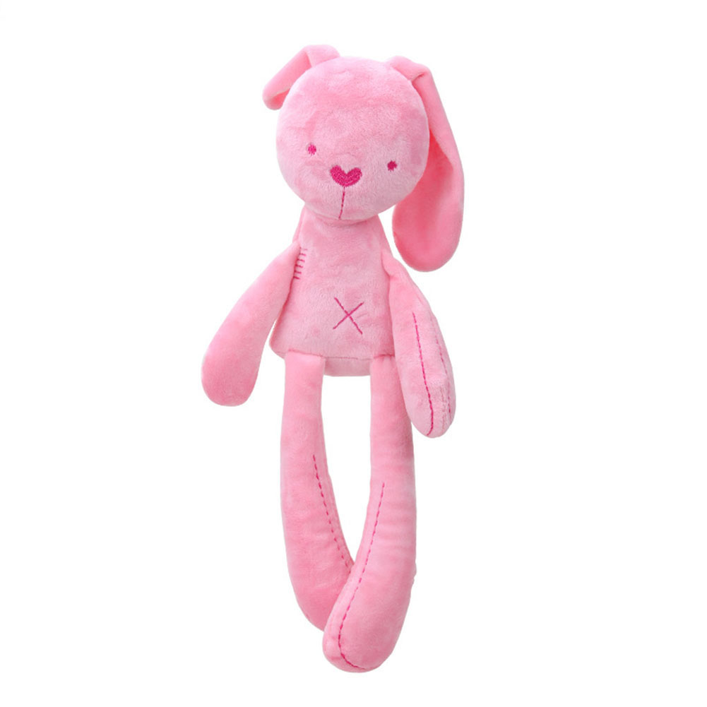 

Cute Rabbit Doll Baby Bunny Sleeping Mate Stuffed Plush Animal Toys (Pink, 501 Original