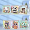 6PCS Diamond Painting Animal Greeting Cards Postcards with Envelopes
