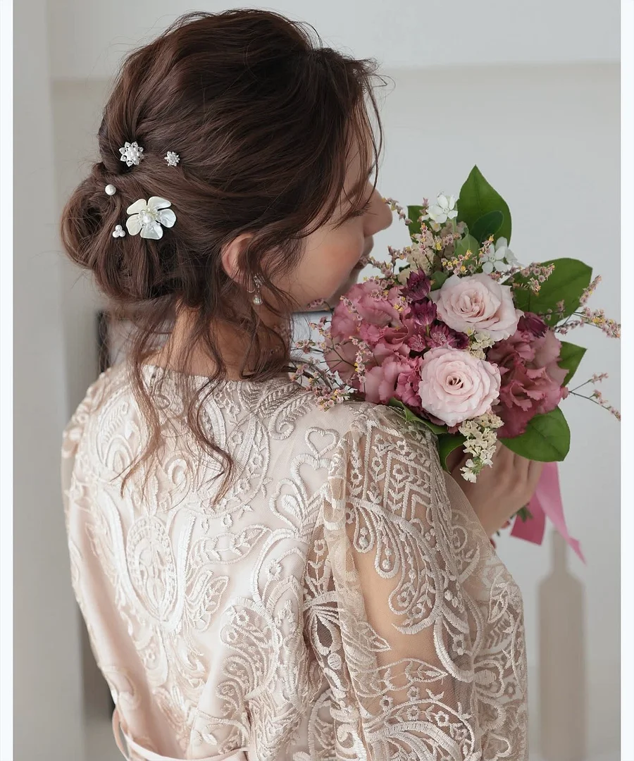 PREFERIR ドレス 刺繍レース バックリボン 結婚式 パーティー