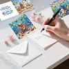 6PCS DIY Diamant Kunst Gru&szlig;karten Gl&uuml;ckwunschkarten & Geschenke (Ozean)