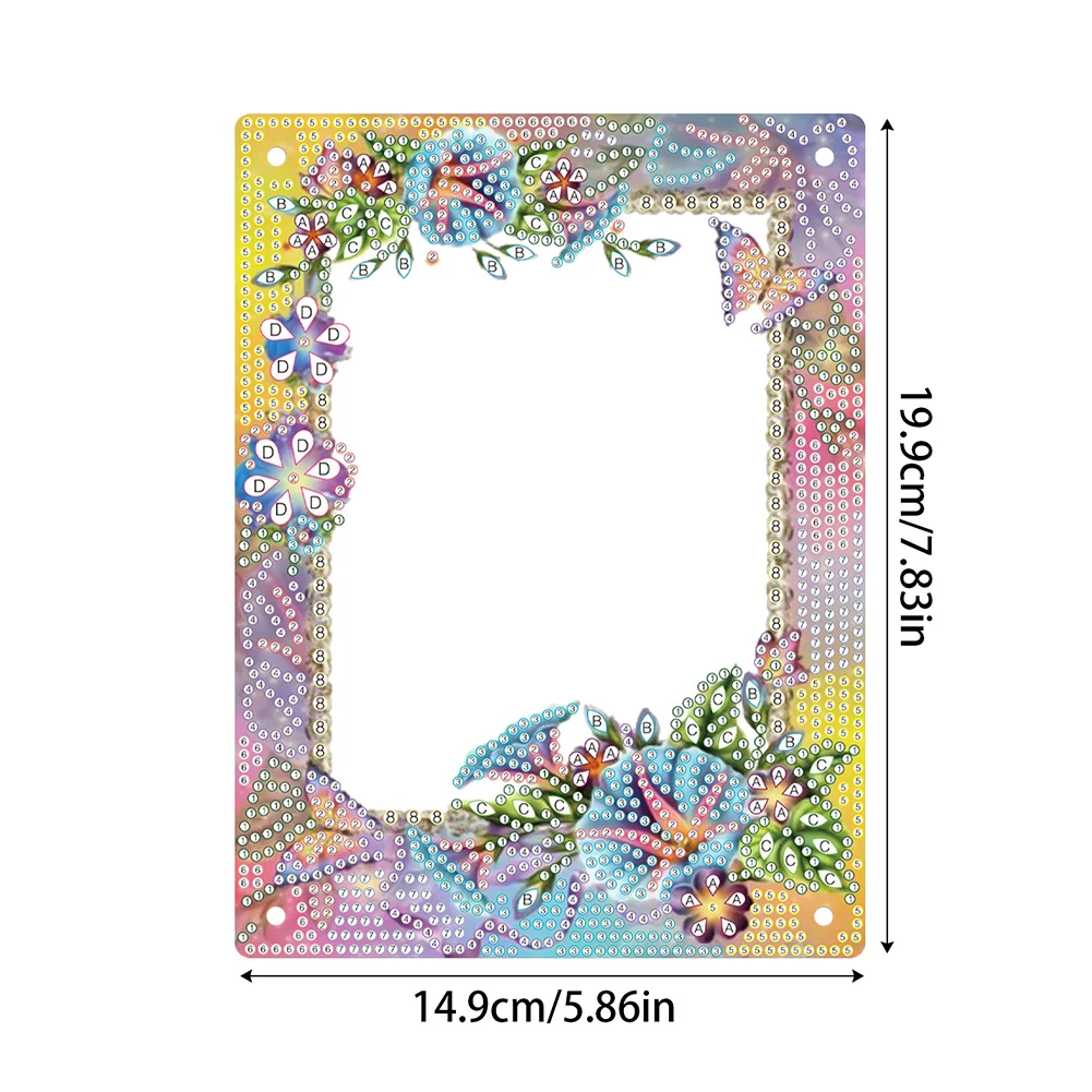 5D DIY Flower Yellow Floral Special Shape Diamond Painting Photo Frame Home Decor