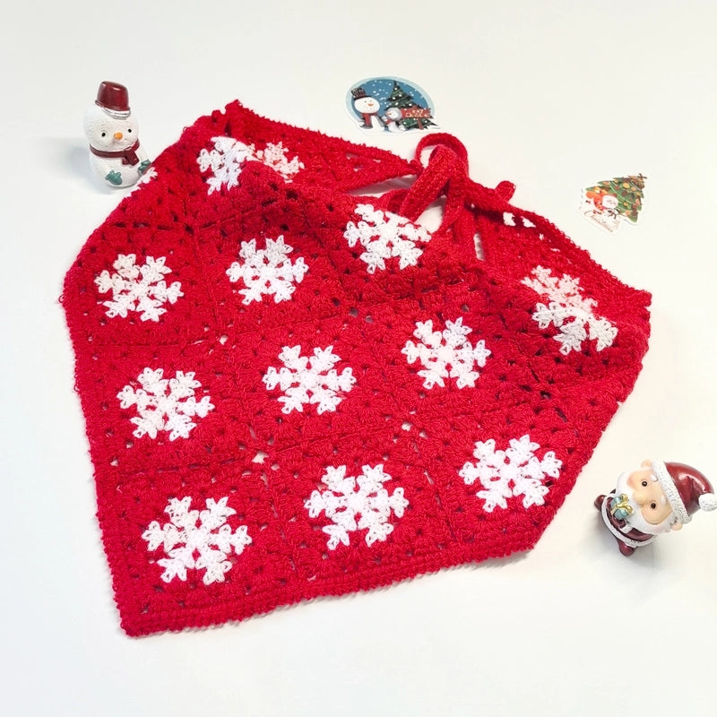 French Retro Turban Women’s Triangle Scarf Hair Belt Spring And Summer Travel Sweet Cute Handmade Crochet Artistic Style Baotou Hat