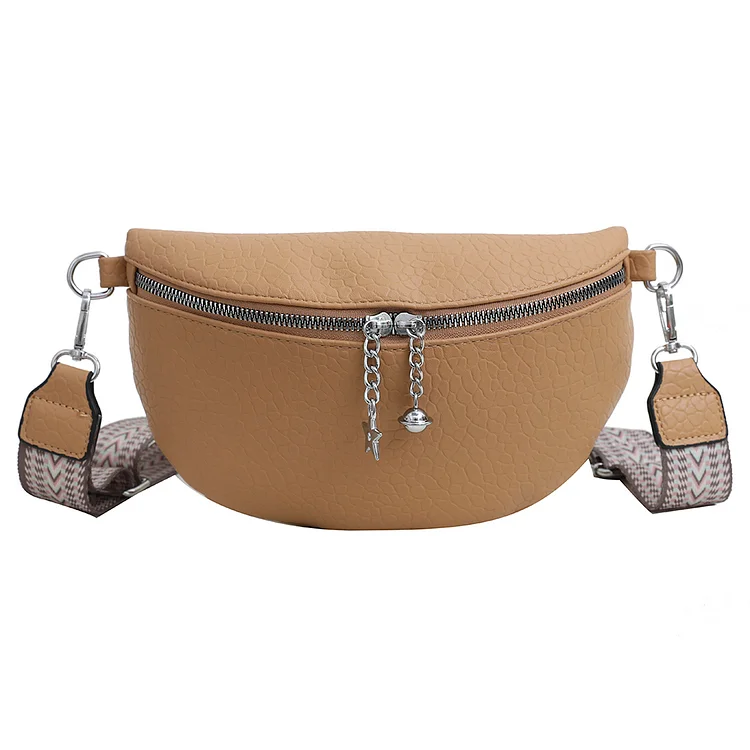 Fashion Chest Bag Casual PU Leather Crossbody Bag Ethnic Style Straps for Travel