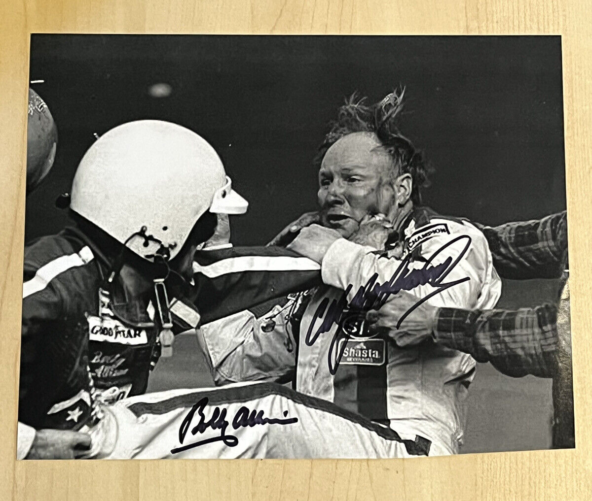 BOBBY ALLISON & CALE YARBOROUGH SIGNED 8x10 Photo Poster painting AUTOGRAPHED NASCAR RACING COA