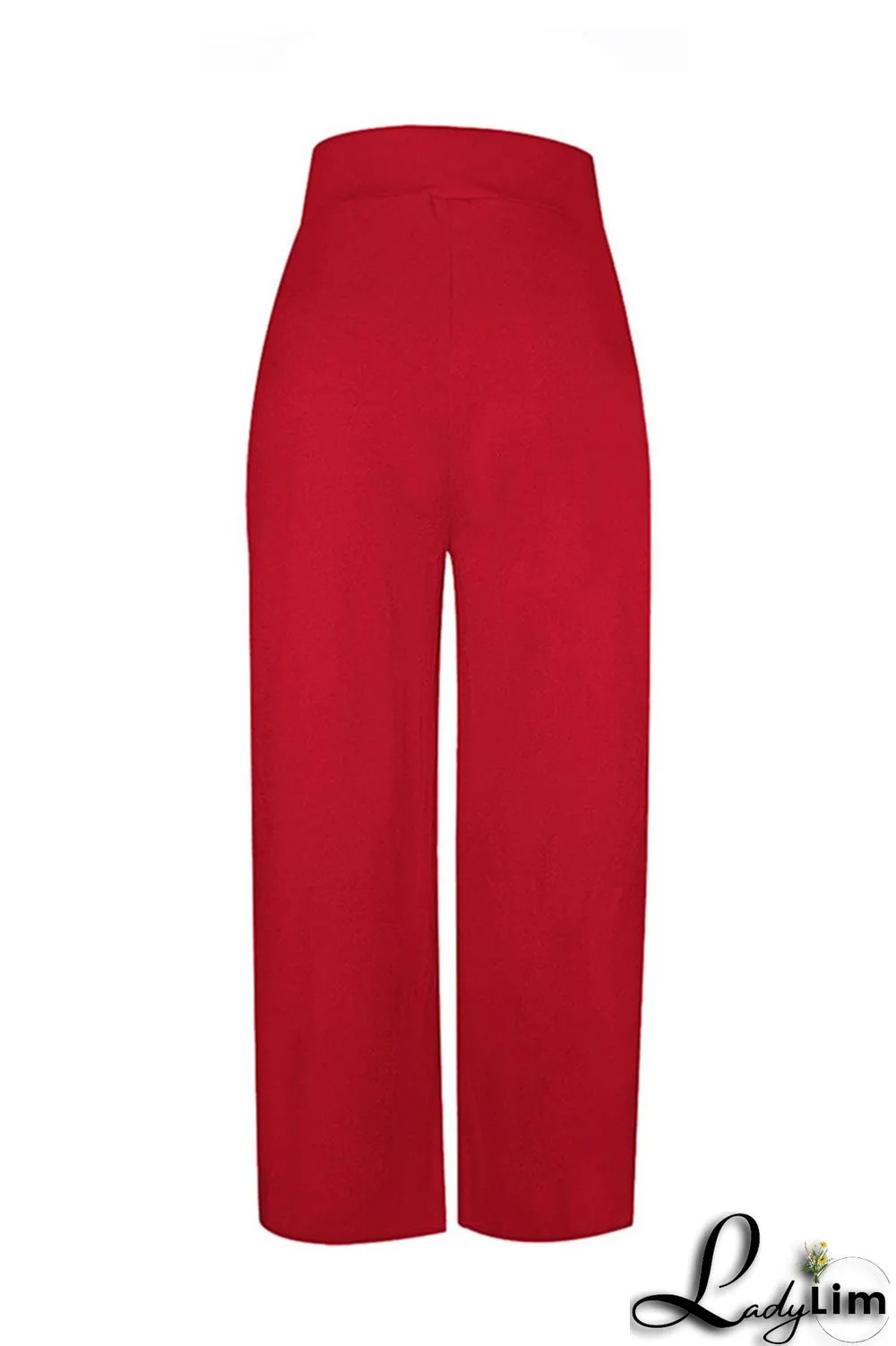 Coffee Fashion Casual Solid Patchwork Regular High Waist Conventional Solid Color Bottoms