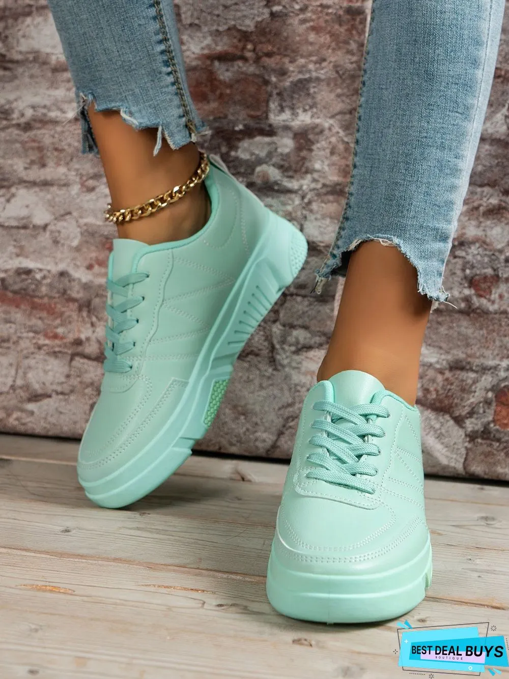 Casual Plain Color Skate Shoes