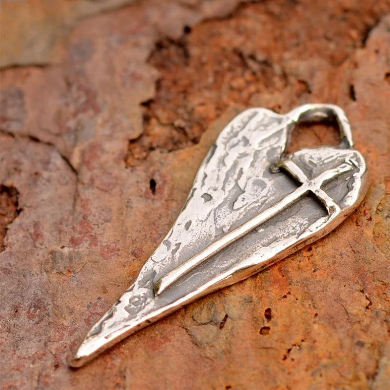 Unique Gift Handmade Silver Cross Healing Heart