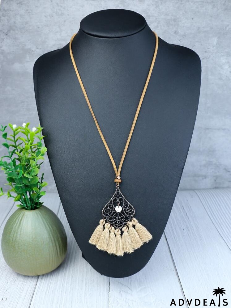 3pcs Tassel Charm Necklace