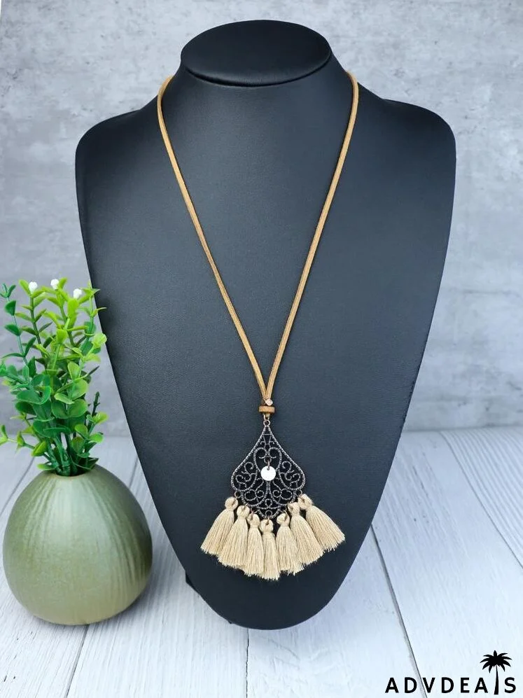 3pcs Tassel Charm Necklace