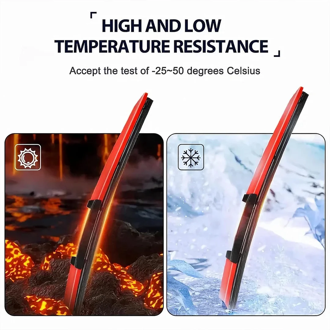  2025 New Colorful Boneless Silent Windshield Wipers  ,All Season Automotive Replacement Windshield Wipers Front Windshield Windshield Blade Window Wipers for Car 