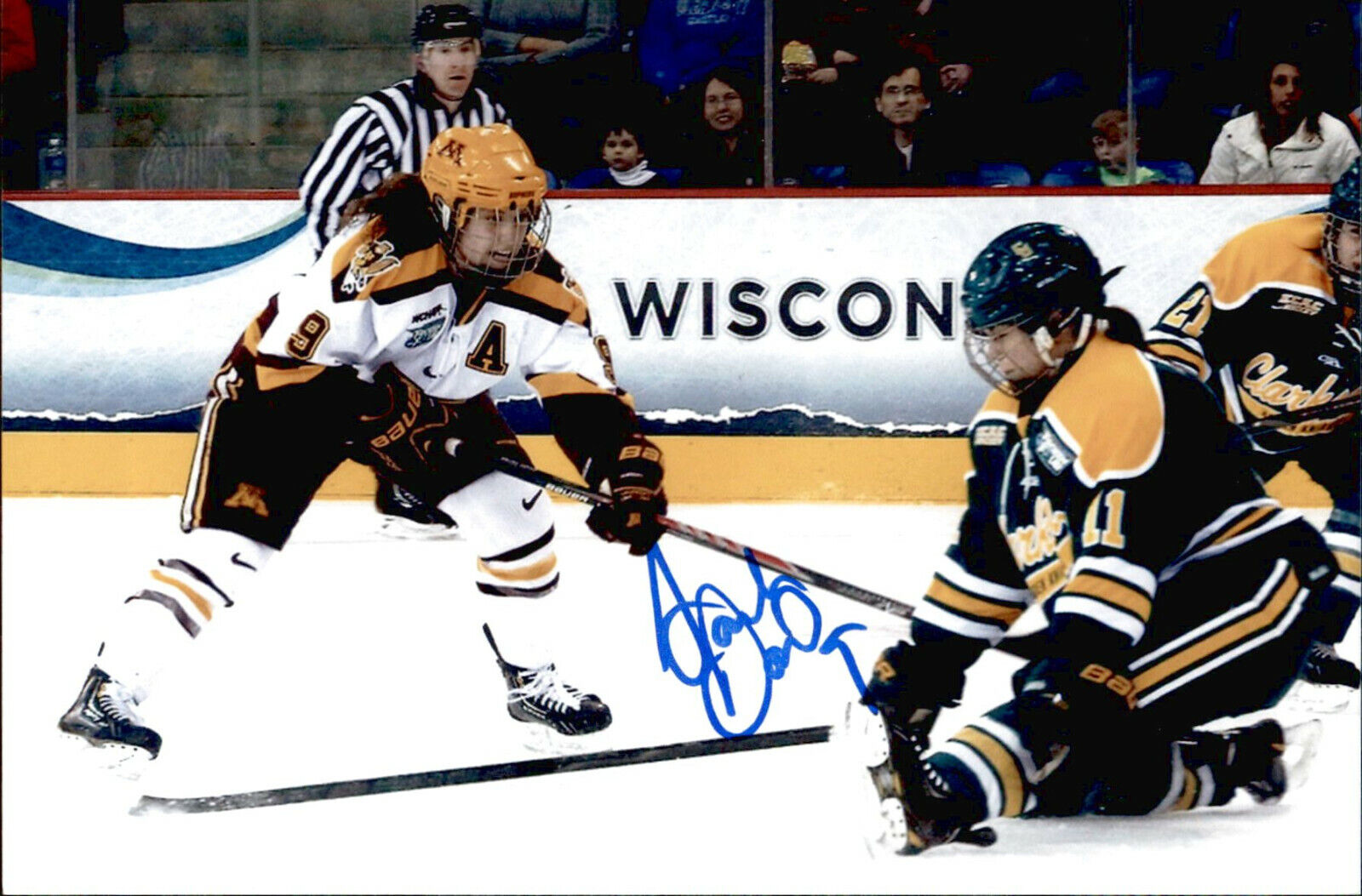 Sarah Davis SIGNED 4x6 Photo Poster painting CALGARY INFERNO MINNESOTA GOLDEN GOPHERS CANADA #2