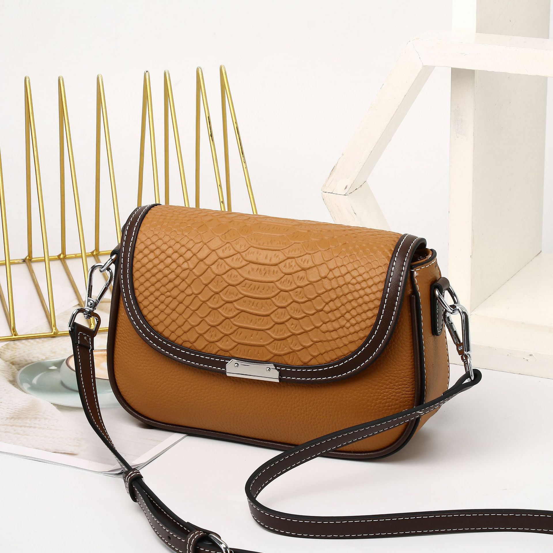 Standawon Genuine Leather Women's Bag Ladies' Small Shoulder Phone Bag, Lightweight and Versatile Women's Leisure Handbag