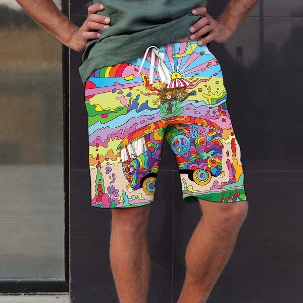 Men's Fashion Printed Athleisure Shorts