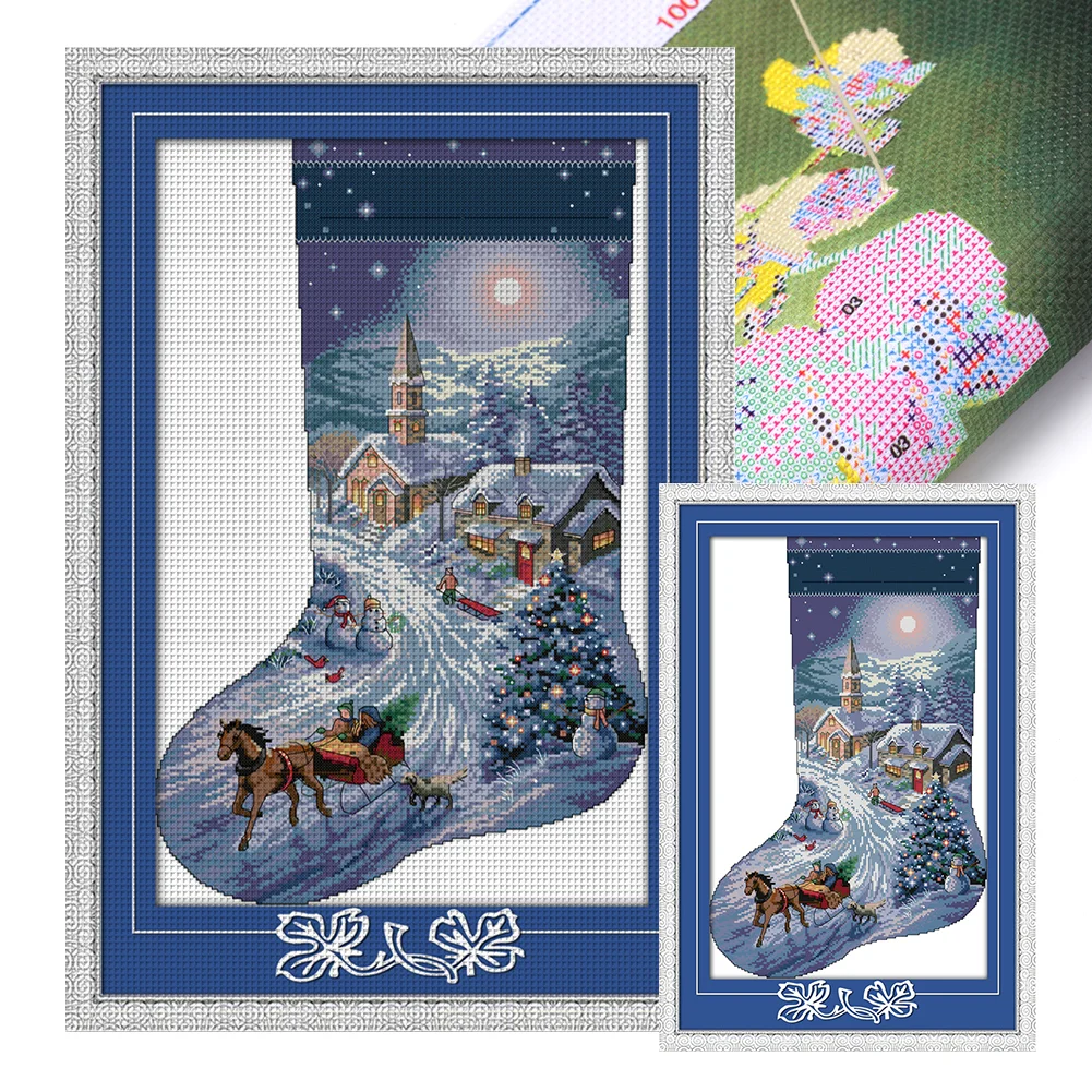 Chinese Cross-Stitch Kits for Embroidery Needlework, Santa Christmas  Stockings, DIY Cross Stitch Sets, 20-28, 16CT, 14CT, 18CT - AliExpress