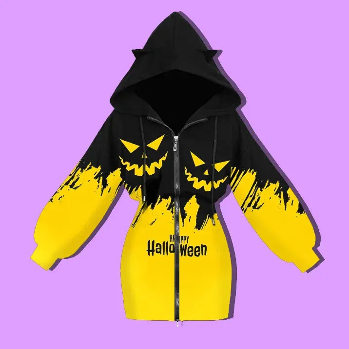 Women's Halloween Hoodie Dress