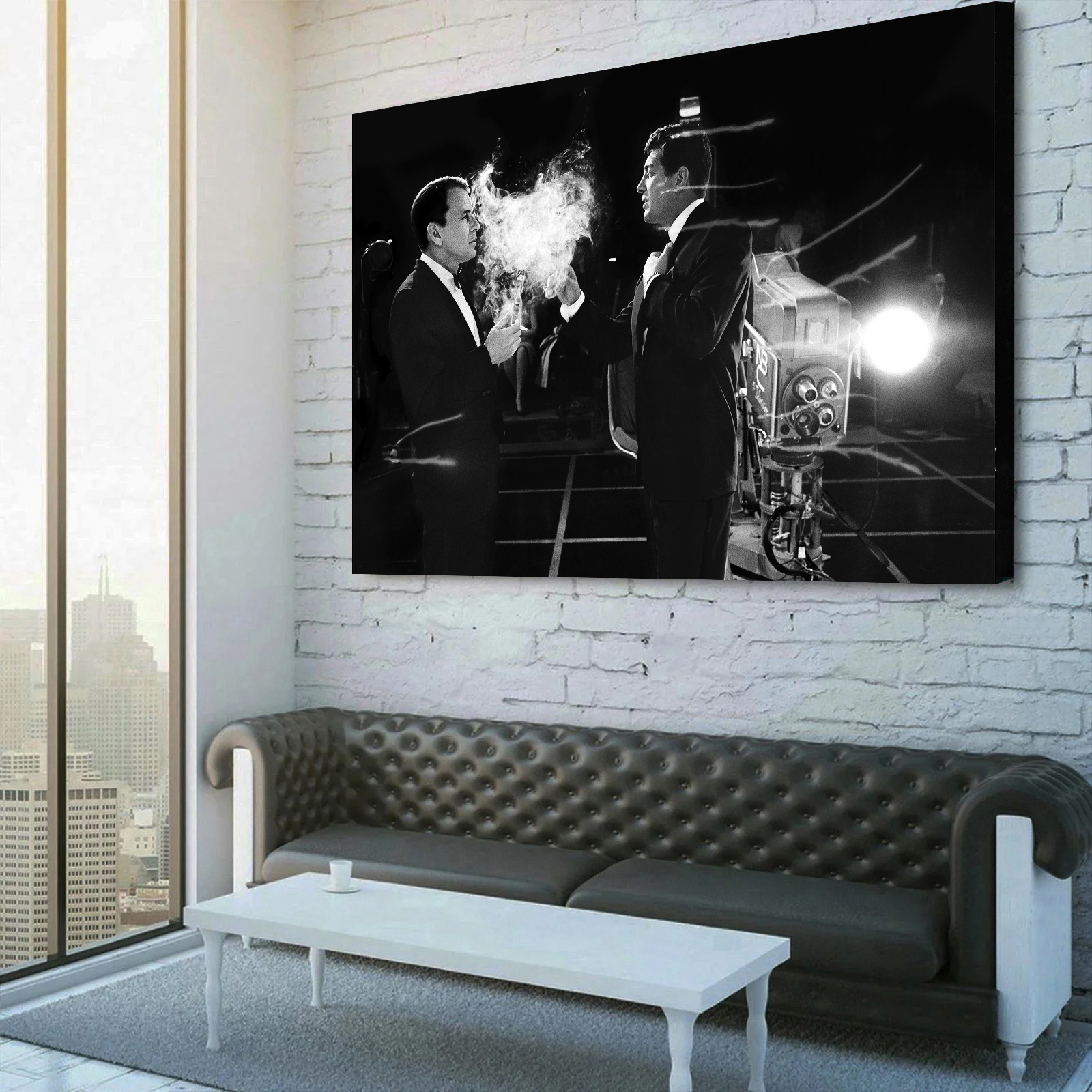 Frank Sinatra & Dean Martin Smoking Canvas Wall Art 