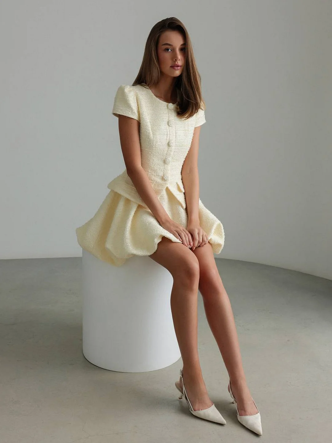 Athvotar Athvotar Women's Fashion Style High-End Feel Cardigan Small Scented Breeze Tatong Skirt Dress Elegant Dignified Women's Set