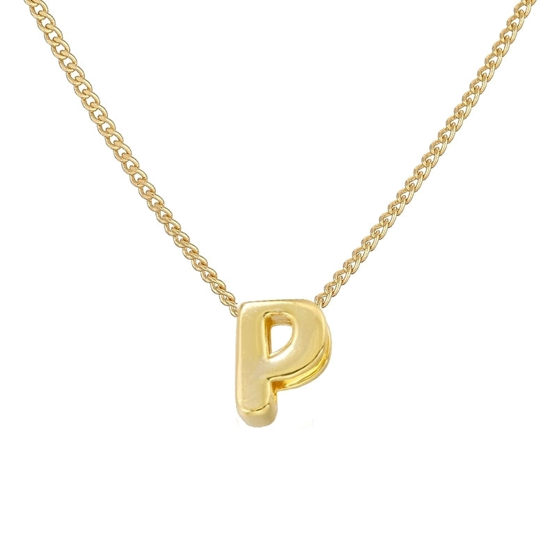 Copper 18K Gold Plated Letter Necklace